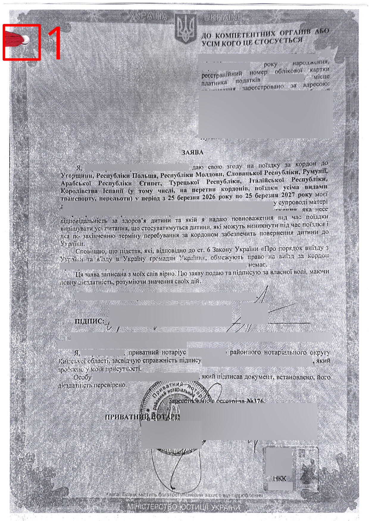 Скан исходника заявления на русском